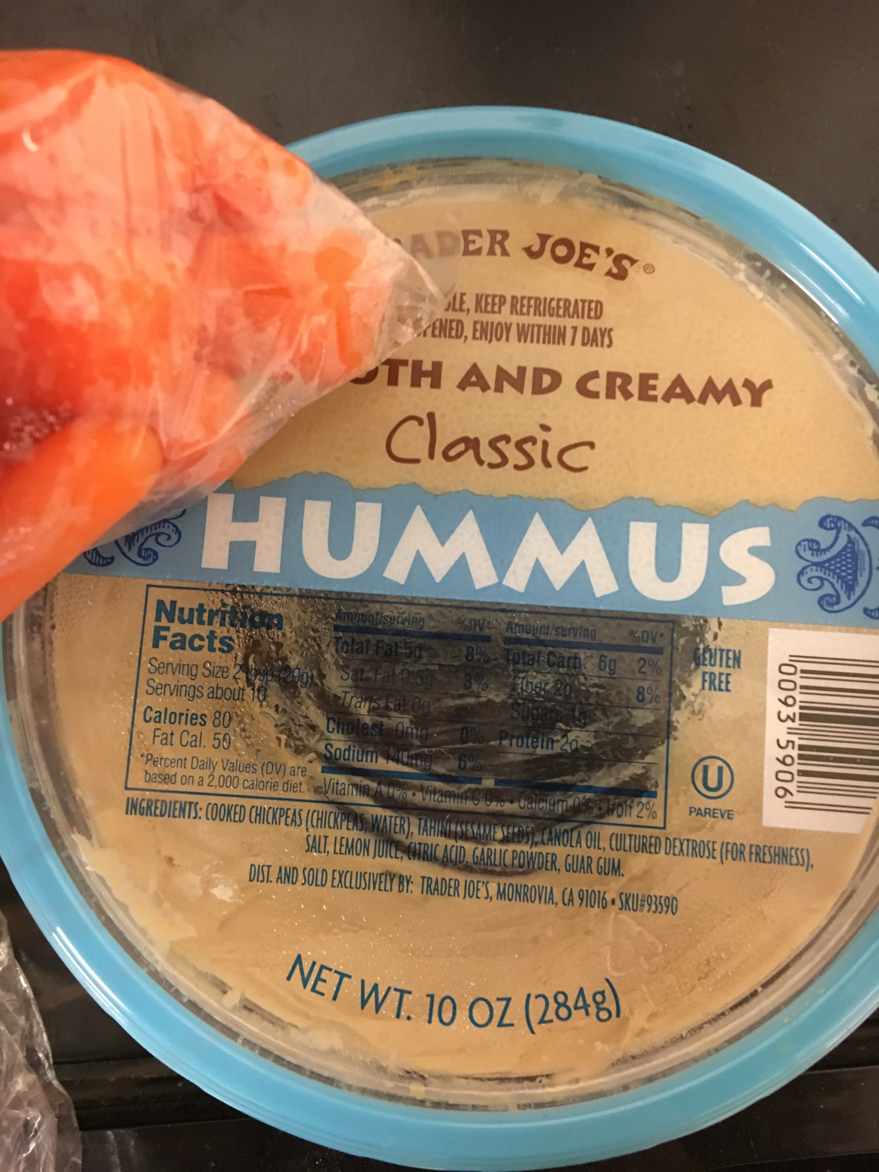 carrots hummus what i ate wednesday