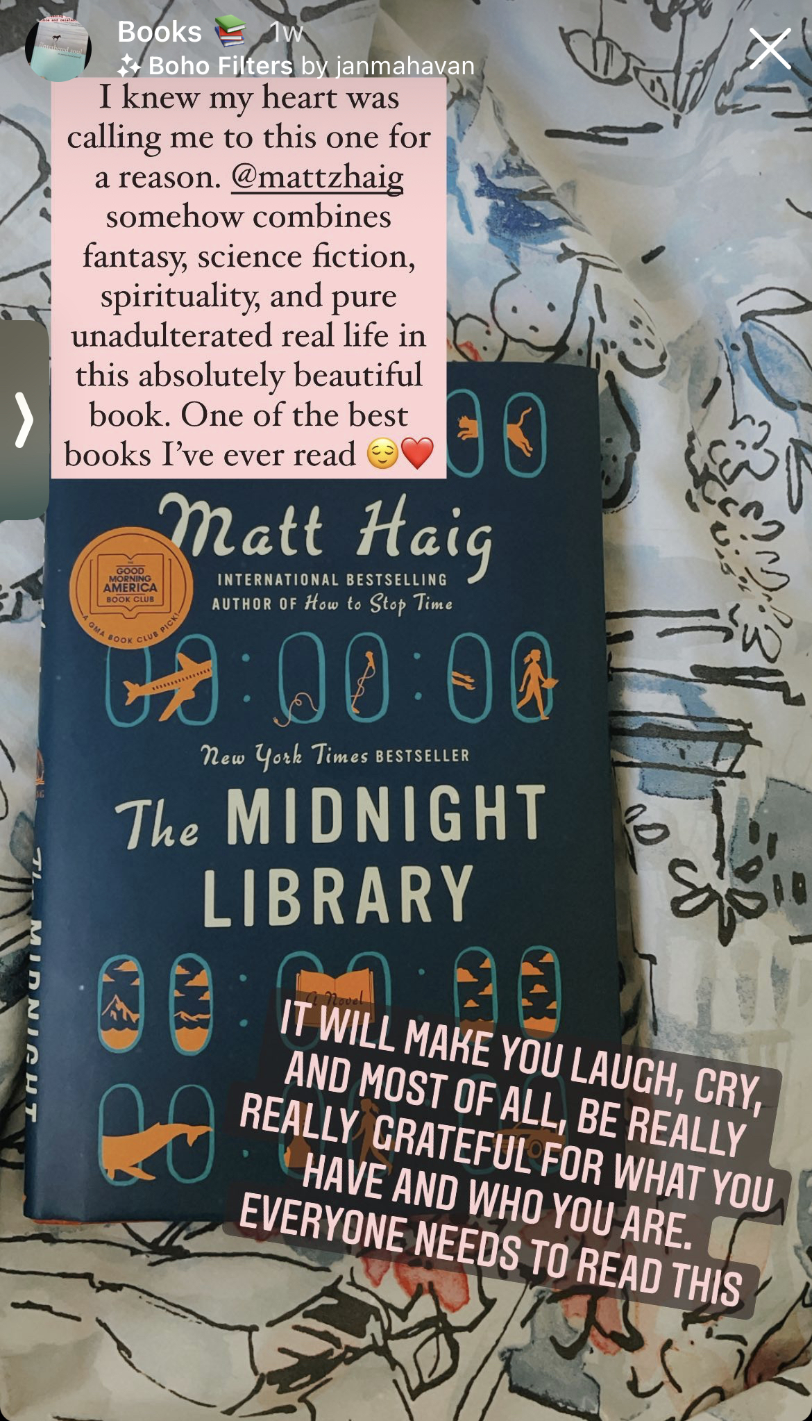 Loving Lately Reading Midnight Library